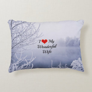 Coussins Décoratifs J'Aime Ma Merveilleuse Femme