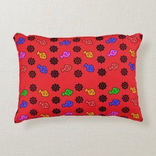 Coussins Décoratifs Jantes de pêche Enfants Rouge
