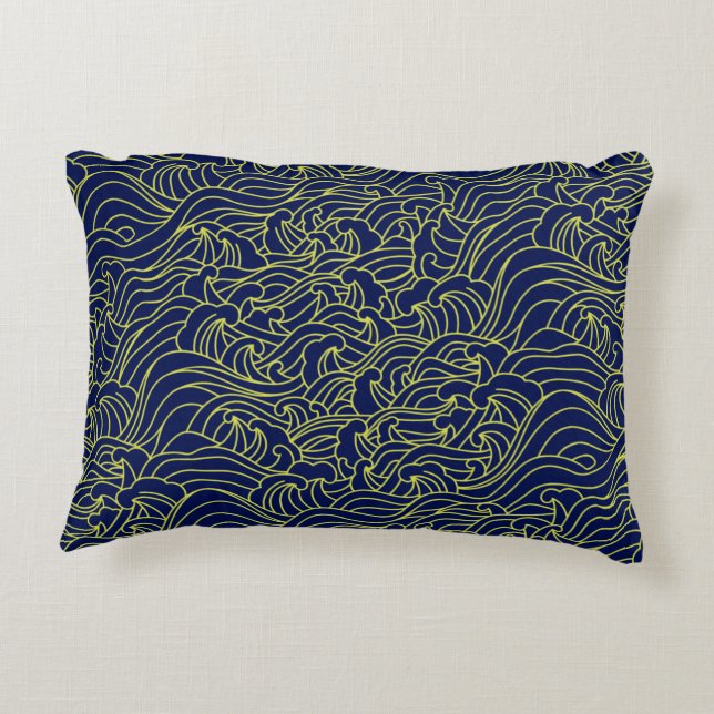 Coussins Décoratifs Japanese Art Pattern Pillow (Dos)