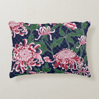 Coussins Décoratifs Japonais Chrysanthemum Peonies Motif Vintage
