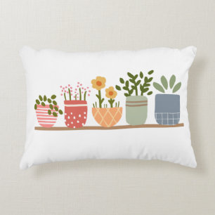 Coussins Décoratifs Jardin Fleuris en Pot Amoureux de Jardin