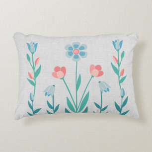Coussins Décoratifs Jardin Floral Parfait - Sarcelle et Rose