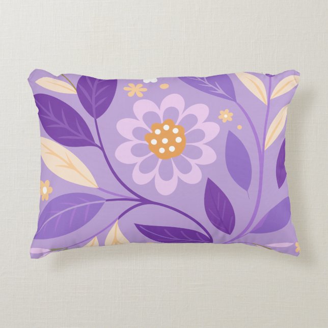 Coussins Décoratifs Jardin floral pourpre (Devant)
