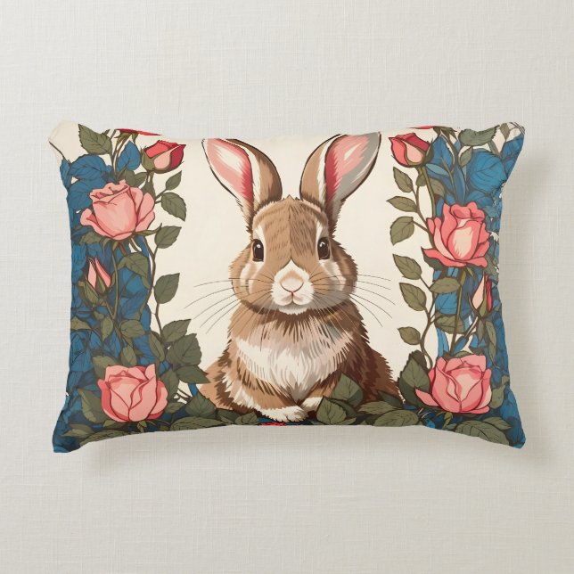 Coussins Décoratifs Jardin Rose Brown Bunny (Devant)
