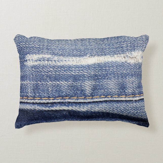 Coussins Décoratifs Jeans texture arrière - plan. (Devant)
