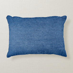 Coussins Décoratifs Jjeans en denim bleu
