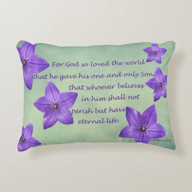 Coussins Décoratifs John 3:16 (Devant)