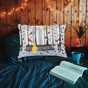 Coussins Décoratifs Joie d'hiver - Chat avec foulard Birch Trees Cardi