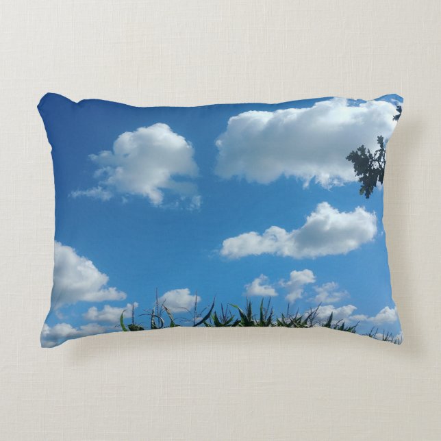 Coussins Décoratifs Joli Nuages Dans Le Ciel Bleu (Devant)