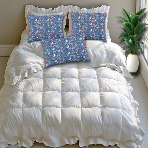 Coussins Décoratifs Joli Oiseaux Bleus Roses Rose Élégant