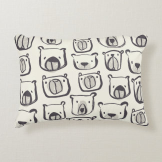 Coussins Décoratifs Joli ours visage dessiné à la main gribouillis ill