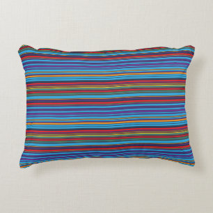 Coussins Décoratifs Jolies rayures bleu violet