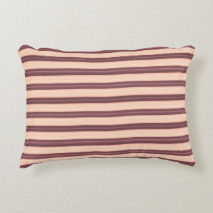Coussins Décoratifs Jolies rayures roses marron
