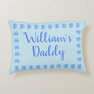 Coussins Décoratifs Jolis pieds de lapin bleu bébé garçon Pâques perso