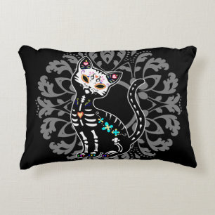 Coussins Décoratifs Jour Girly du monogramme mignon mort de coutume de
