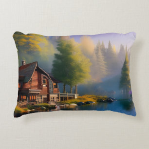 Coussins Décoratifs Journal Cabine Retraite sur l'eau