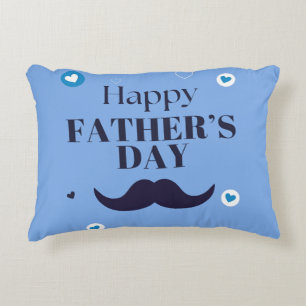 Coussins Décoratifs Joyeuse Fête des Pères – Moustache & Cœur Design