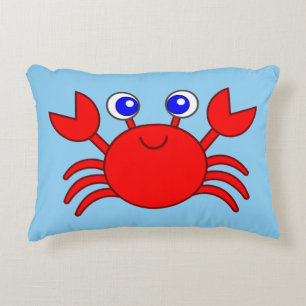 Coussins Décoratifs Joyeux crabe rouge Animé