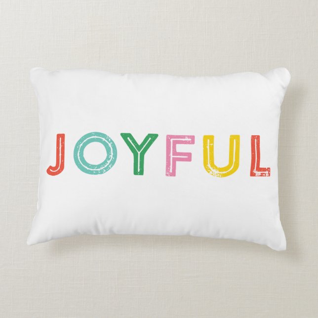 Coussins Décoratifs Joyeux, heureux et heureux vacances (Dos)