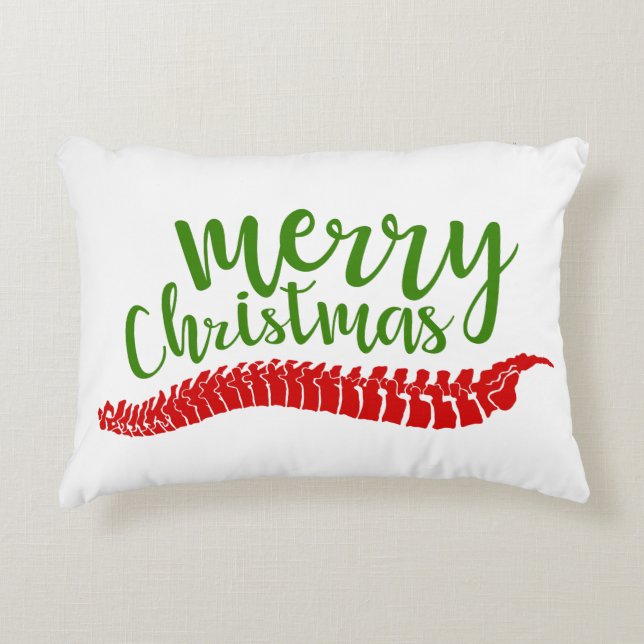Coussins Décoratifs Joyeux Noël, Noël chiropratique (Devant)