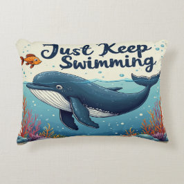 Coussins Décoratifs Juste Garder Nage - Inspiration Motivationnelle