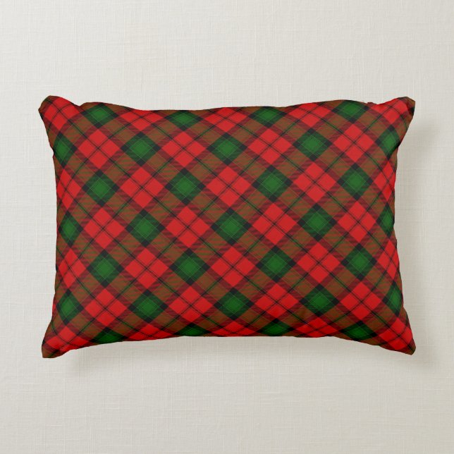 Coussins Décoratifs Kerr tartan rouge vert plaid (Devant)