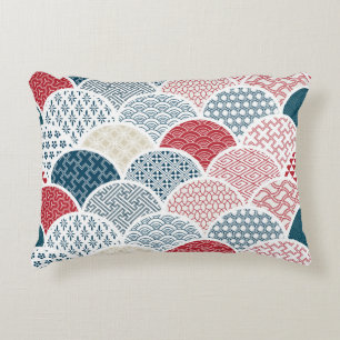 Coussins Décoratifs kimono géométrique traditionnel motif sketc vint
