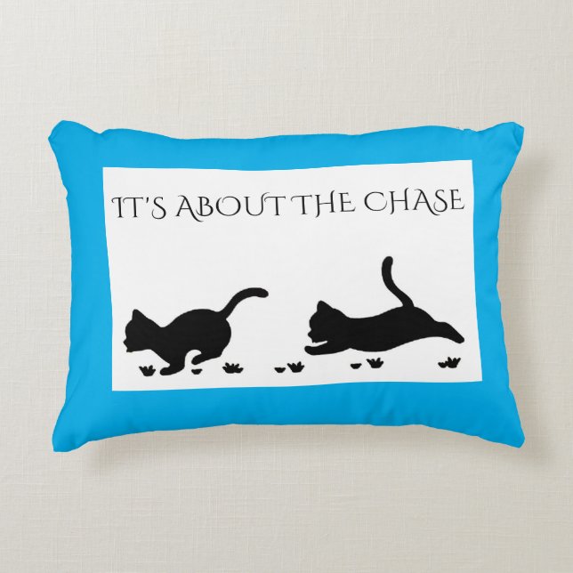 Coussins Décoratifs Kittens blue throw pillow. (Devant)