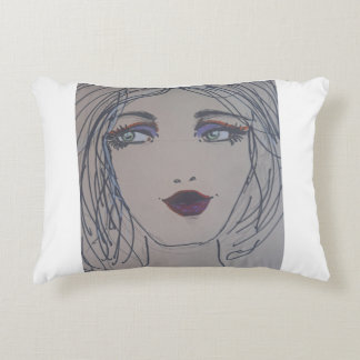 Coussins Décoratifs Lady Regardant À L'Extérieur