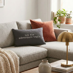 Coussins Décoratifs Laisser L'Aventure Commencer La Citation Minimalis