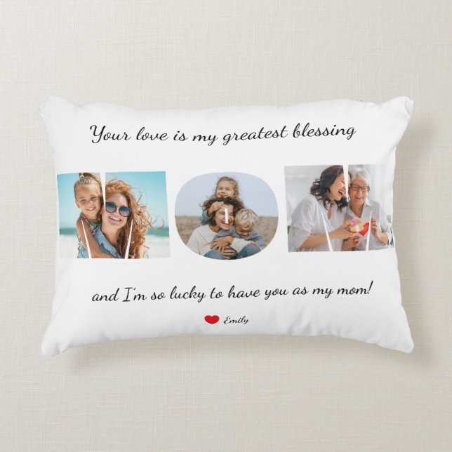 Coussins Décoratifs L'amour de la mère personnalisée (Devant)