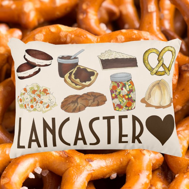 Coussins Décoratifs Lancaster, PA Pennsylvania Dutch Amish Foods (Lancaster Pillow)