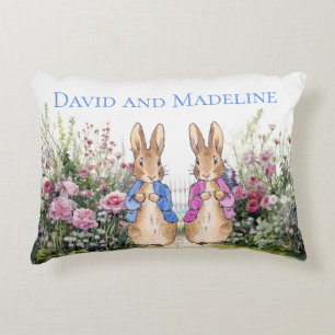 Coussins Décoratifs Lapin classique personnalisé en bleu