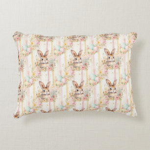 Coussins Décoratifs Lapin de Pâques Tissu Sans Couture – Pastel Mignon