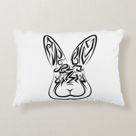 Coussins Décoratifs Lapin tribal noir et blanc