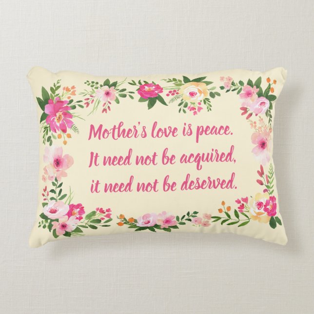 Coussins Décoratifs L'Aquarelle de Mère Florale (Devant)