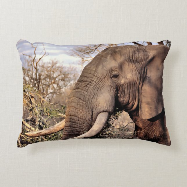 Coussins Décoratifs L'Art des Amateurs d'éléphants (Devant)