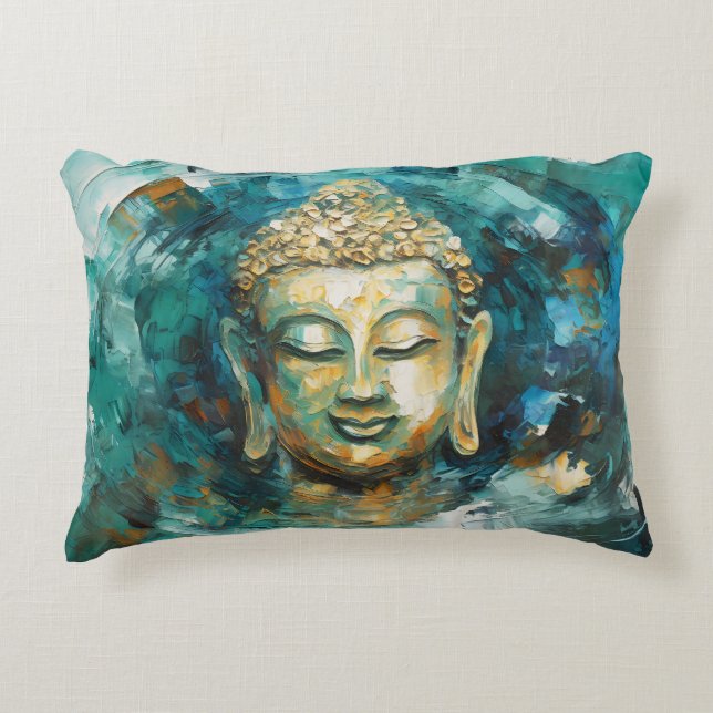 Coussins Décoratifs L'Art Spirituel Tranquille Bouddha Aura (Devant)
