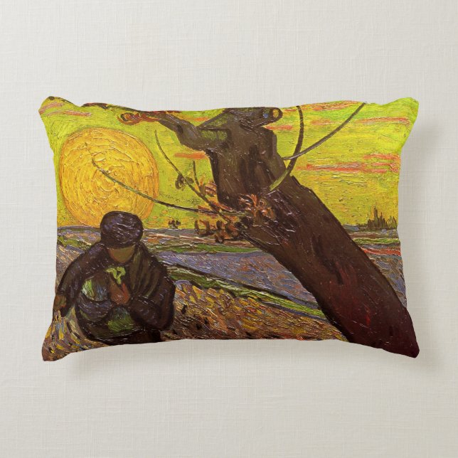 Coussins Décoratifs Le Semeur par Vincent van Gogh (Devant)