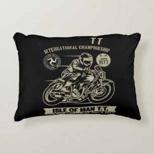 Coussins Décoratifs Légendaire Avec Moto Racing Art Cadeau