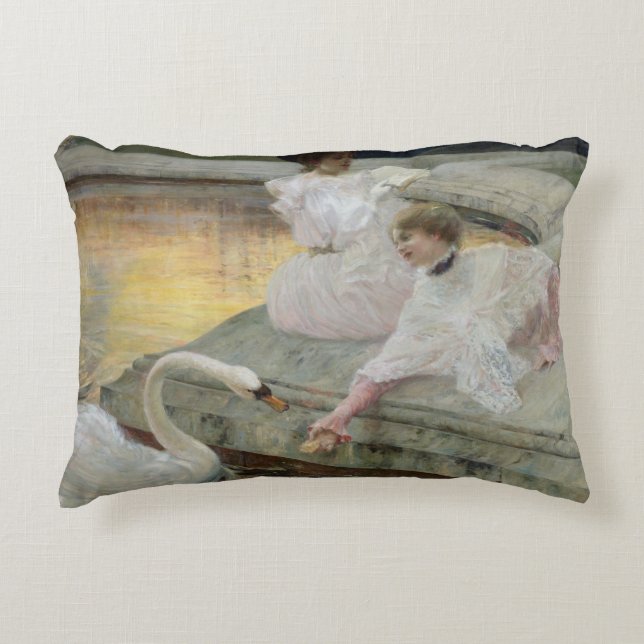 Coussins Décoratifs Les cygnes, 1900 (Devant)