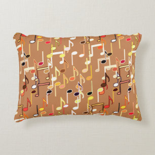 Coussins Décoratifs Les notes musicales impriment - le caramel Tan,
