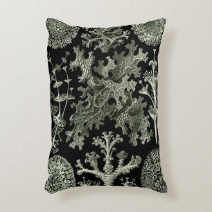 Coussins Décoratifs Lichen par Ernst Haeckel, Plantes de la nature vin