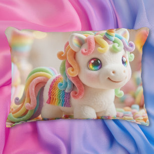 Coussins Décoratifs Licorne de Guimauve et Rêve de Bonbons Pastel