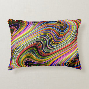 Coussins Décoratifs Lignes de néon arrondies Multicolor Moderne