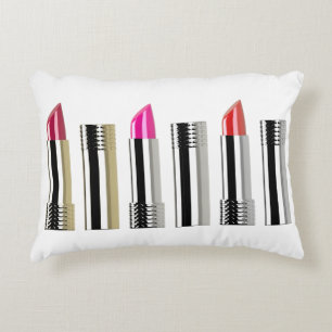 Coussins Décoratifs Lipstick chrome rose rose cosmétique