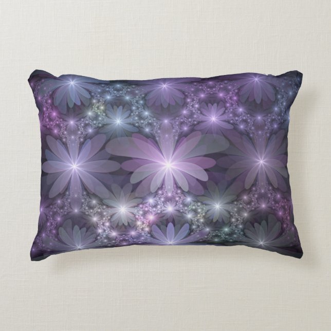 Coussins Décoratifs Lit de fleurs Art Fractal Abstrait tendance brilla (Devant)
