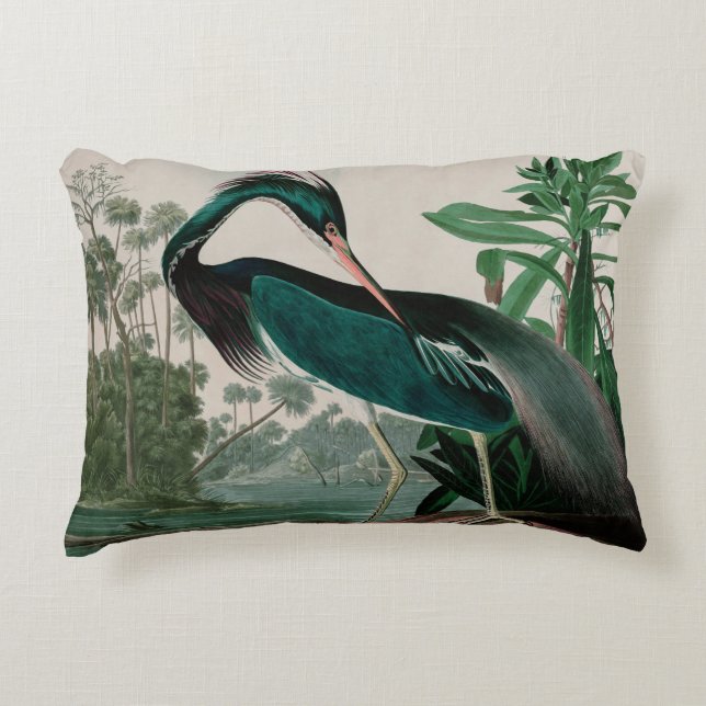 Coussins Décoratifs Louisiana Heron Birds of America Audubon Imprimer (Devant)