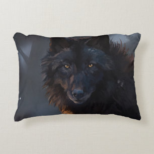 Coussins Décoratifs loup noir