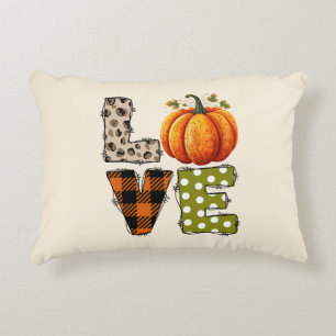Coussins Décoratifs LOVE - Citrouille mignon et lettres de points Polk